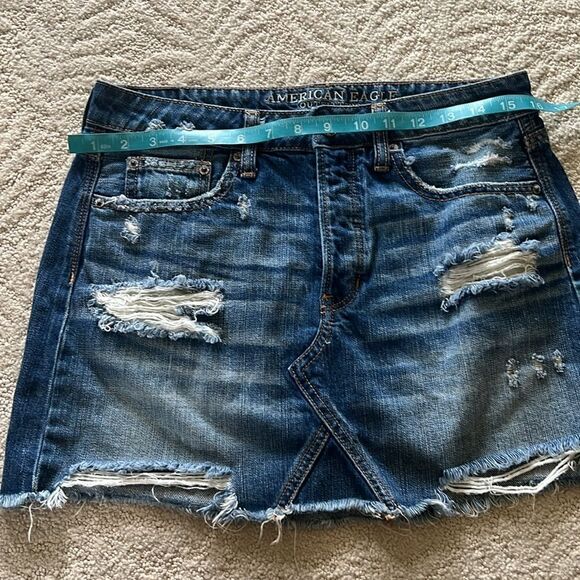 American Eagle Hi Rise Festival Denim Mini Skirt - Picture 10 of 11